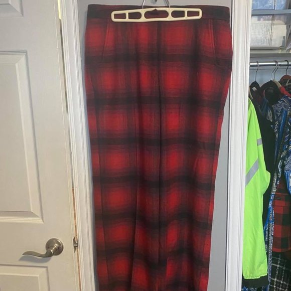 Pink Tartan Flannel Pants - Picture 3 of 4